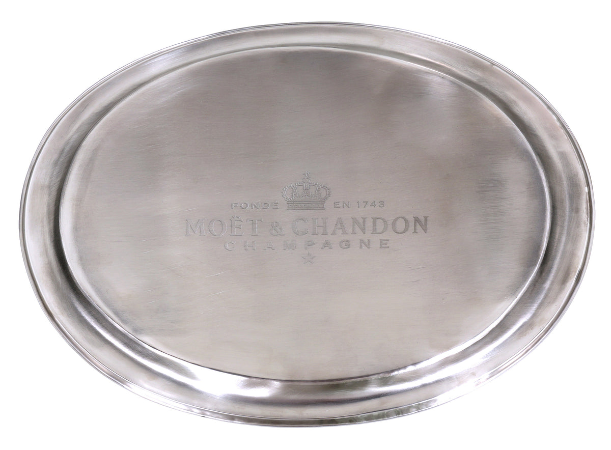 OVAL BAR TRAY NICKEL PLATED "MOET"